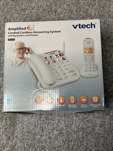 VTech Wzmocniona przewodowa sekretarka na telefon bezprzewodowy Blok połączeń Bardzo głośna
