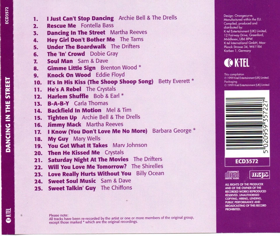 CD-Compilation Dancing In The Street Vol.2 - The Soul City Groove Mix - NEU - Bild 2 von 2