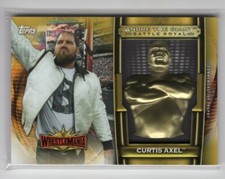2020 TOPPS WWE WRESTLEMANIA ANDRE THE GIANT CURTIS AXEL BATTLE TROPHY GOLD /10