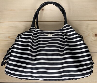 kate spade diaper bolsa black and white