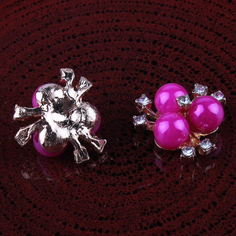 30pcs Metal Rhinestone Buttons Bling Alloy Crystal Flatback Buttons for Wedding - Image 4 of 4