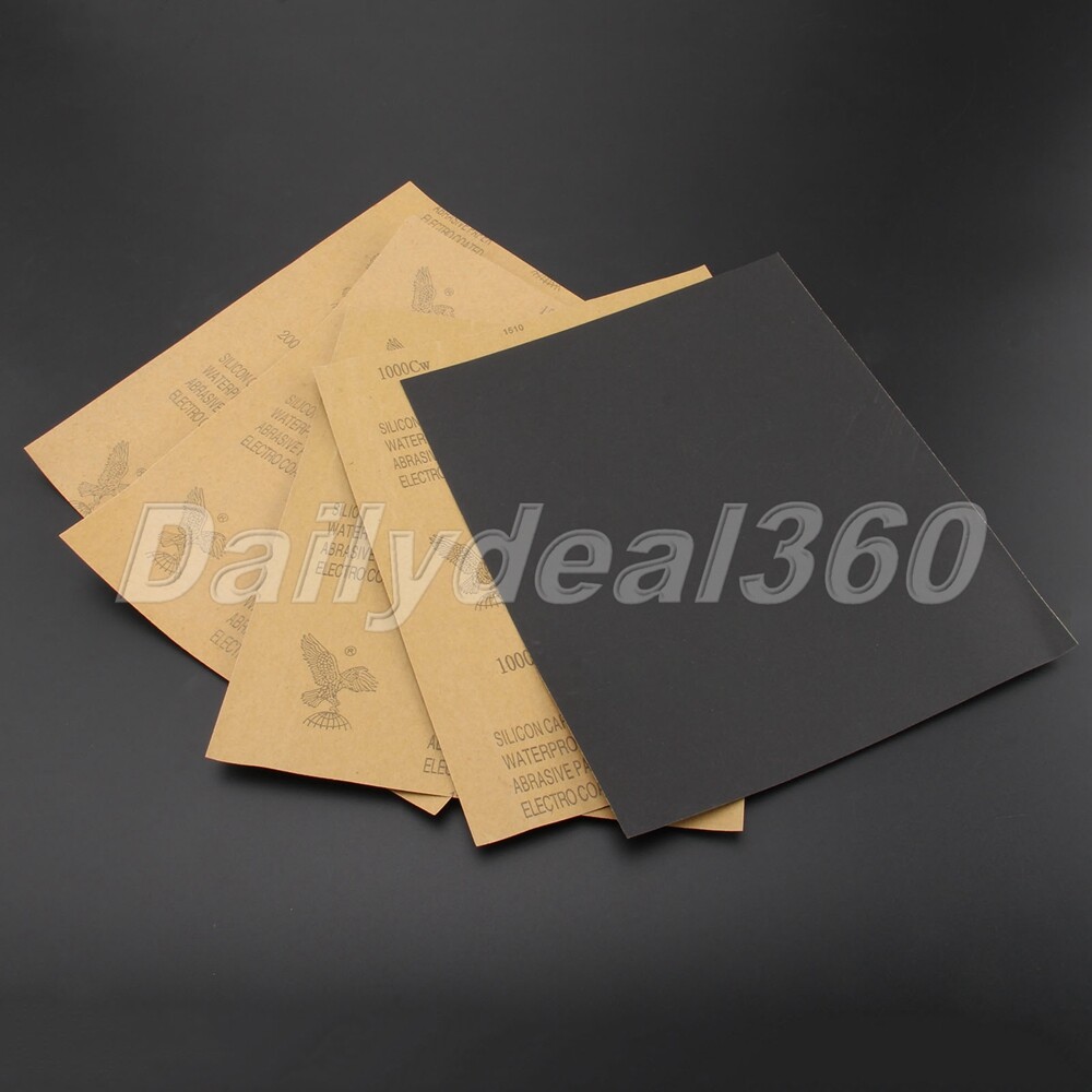Wet Dry Waterproof Abrasive Paper Sandpaper P600 P1000 P1500 P2000 Grit