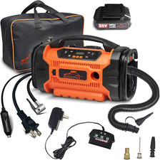 Portable Tire Inflator - 3 Power Sources, 160 PSI for Car, RV & Truck