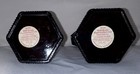 Pair - Avon 1876 Cape Cod Ruby Red Glass Candlestick Holders - Empty/Lid Missing — photo 3