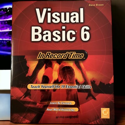 Visual Basic 6 In Record Time by Steve Brown, Paperback 1998 Sybex Publishing
