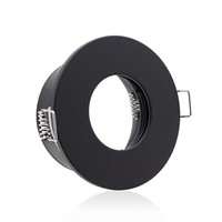 Einbaustrahler IP65 Schwarz Rund Badezimmer Sauna Mit GU10 Fassung L 230 Volt