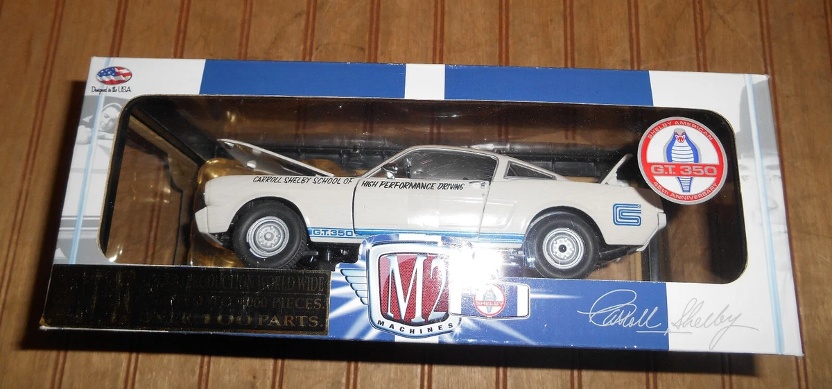 1965 Shelby GT350~M2 Machines~1:24~2011 Carroll Shelby White w/Blue Stripes