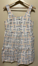 Target Pride Rainbow Stripe Block Gender Inclusive Linen Dress Sundres Sz Small