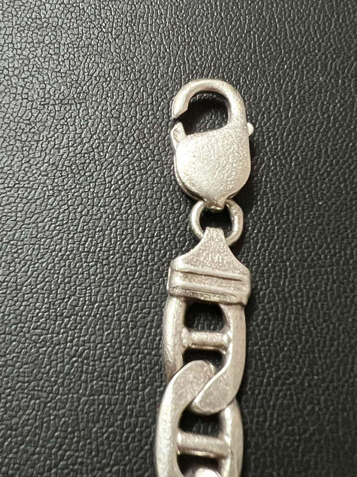 925 solid Sterling silver link Bracelet 8.5" Matt… - image 5