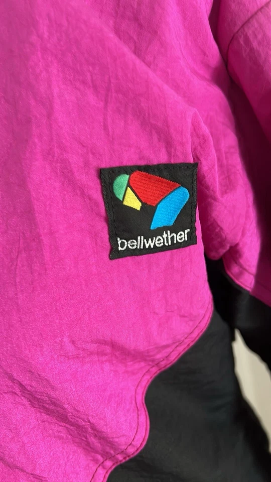 Bellwether 复古 1990 年代粉色/黑色贝壳滑雪夹克,尺寸 M — 第 3/4 张图片