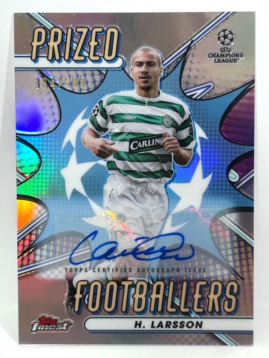 22-23 Topps Finest LARSSON 直筆サインカード Auto 2022-23 Topps Finest UCL Celtic Prized Footballers Henrik Larsson