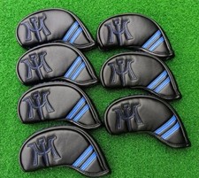 7pcs New Style Black-Miura 4/5/6/7/8/9/P/W Golf Club Iron Head Cover Set Magnet