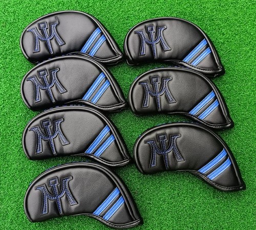 New Style Miura Golfschläger Eisen Kopfbedeckungen 7 Stck./Set Magnet 4/5/6/7/8/9/PW schwarz - Bild 1 von 4