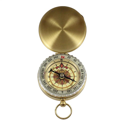 Outdoor Compass Glow In The Dark Orienteering Compass Vintage Hiking Backpacking - Picture 2 of 7