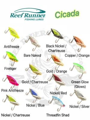 Reef Runner Cicada Blade Bait Lure - Choose Size & Color