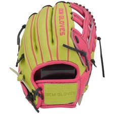 Gem Gloves Softball Fielding Glove - GEM011 Neon Lemon/Pink 