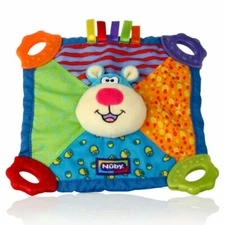 Nuby  Baby Plush Teething Blankie - Characters May Vary Color:May Vary