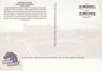 Boise State University Football Bronco Stadium Postcard Not Widely  Distributed
