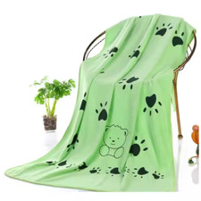Dog microfiber quick dry dog towel green