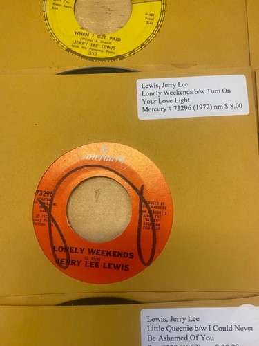 Jerry Lee Lewis 7" Singles Lot (Total of 10). - Imagen 6 de 11