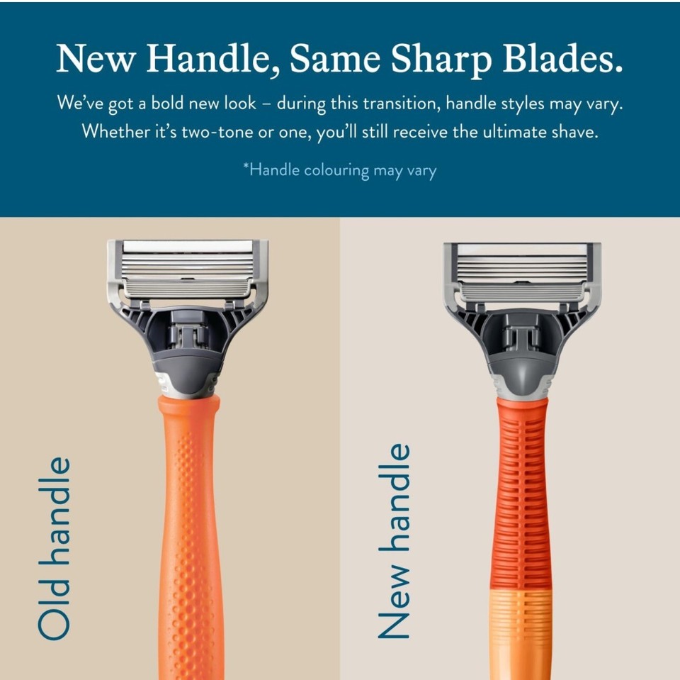 Harry's Razors for Men - Men's Razor Set with Orange Handle, 13 Razor ...