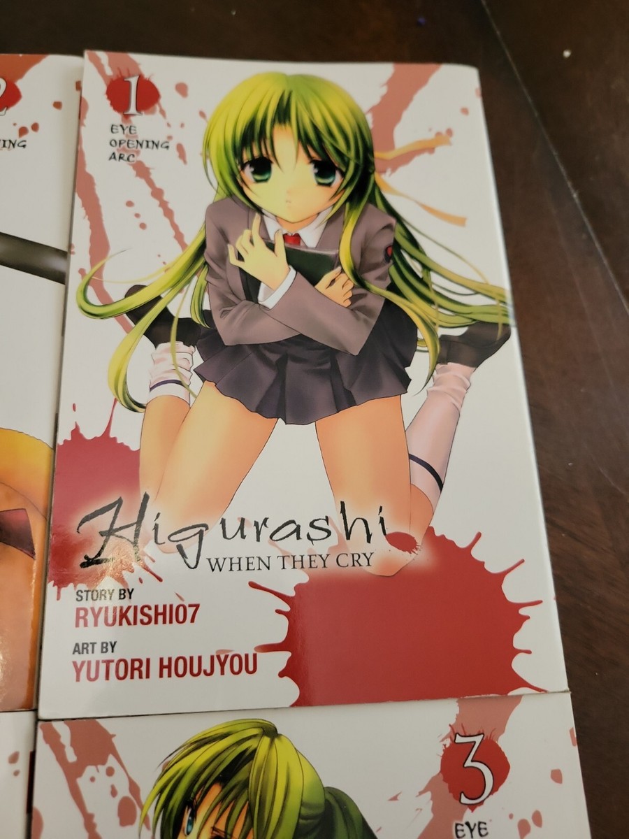 Higurashi ひぐらしのなく頃に　英語 English Manga Higurashi When They Cry Eye Opening Complete Arc Volumes 1-4