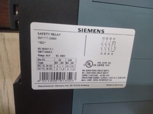 1 Stück Siemens 3SK1111-2AB30 Sicherheitsrelais; 3SK1; 24VAC; 24VDC; für Hutschienenmontage - Bild 9 von 9