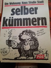 Election poster 1990 PDS A4...take care of yourself...no cabbage leads out of salad