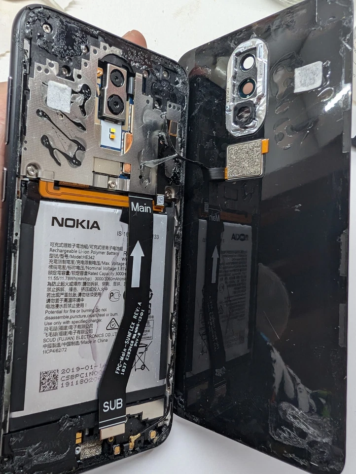 Lotto ** Smartphone Android Nokia 6.1 Plus (X6) TA-1116 64gb Black *LEGGI BENE* - Immagine 3 di 4