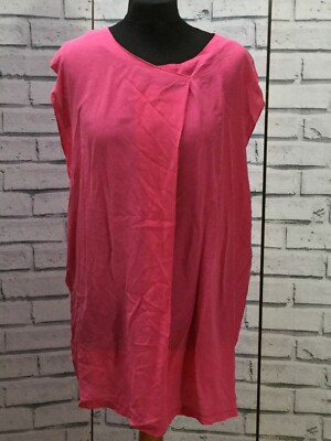 90s Vicolo Pink Silk Classic Loose Fit Tunic Top Size S/M