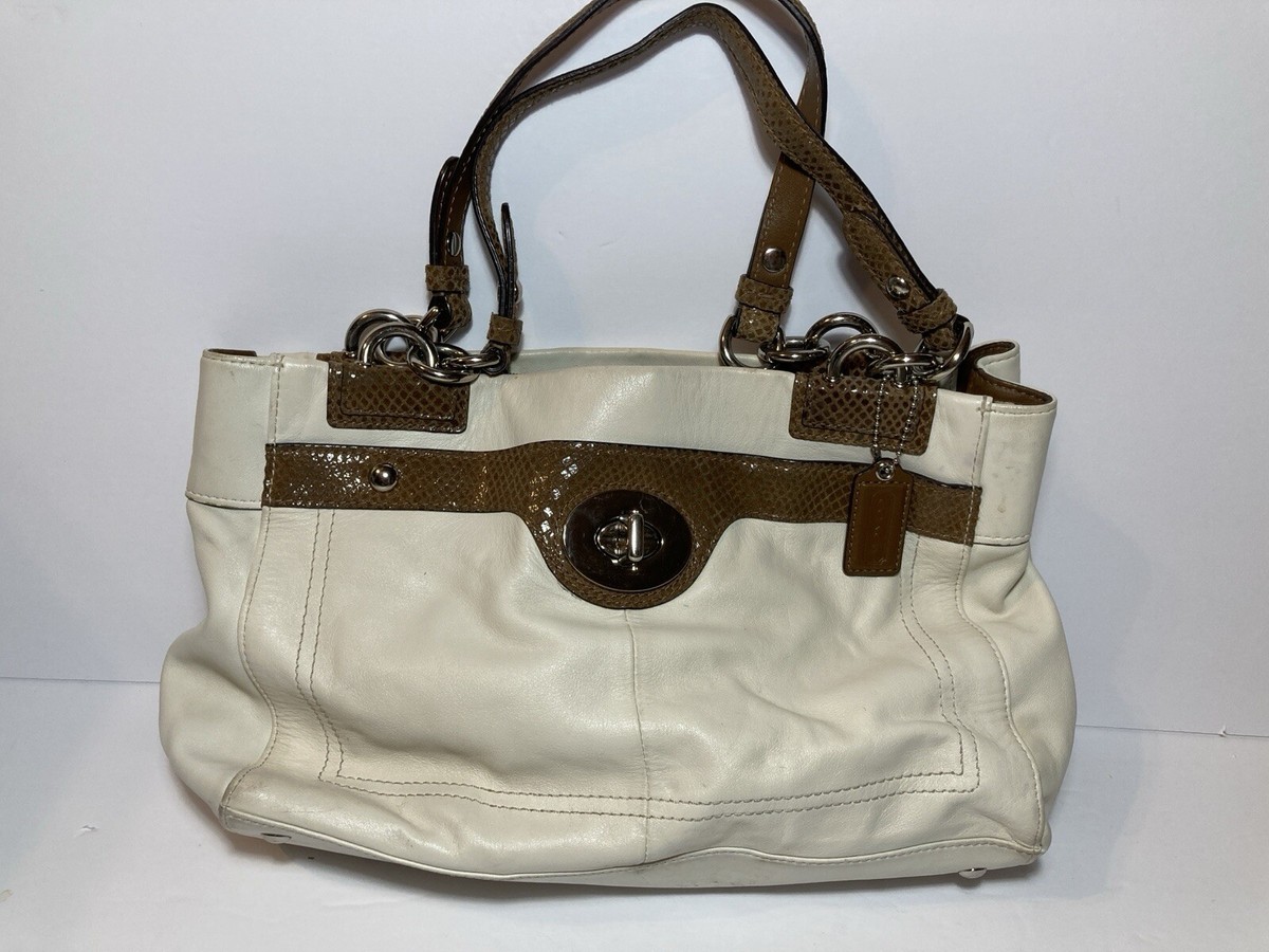 Designer Coach Penelope Carryall Turn-lock Purse Handbag B1169-F16531 SNAKE  TRIM