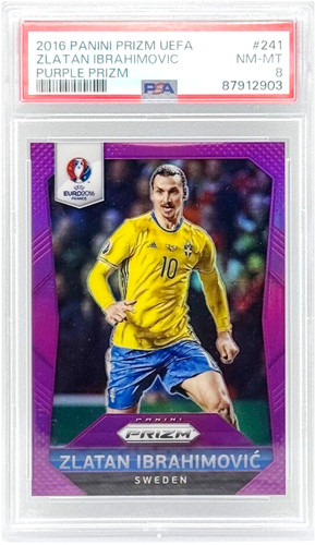 Zlatan Ibrahimovic [Purple Prizm] #241 2016 Panini Prizm UEFA card