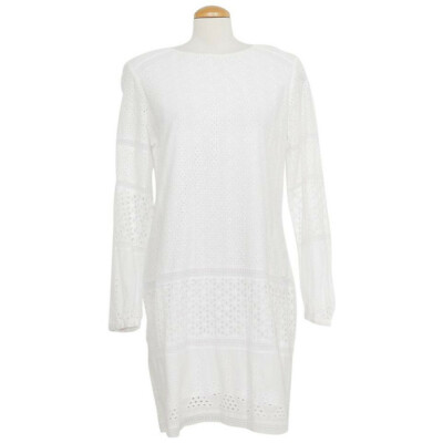 white christmas dresses The Great Eyelet Ruffle Tank Night Dress in True White 3 / True White