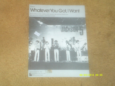 JACKSON 5 sheet music Whatever You Got, I Want 1974 7 pages (VG+ shape)