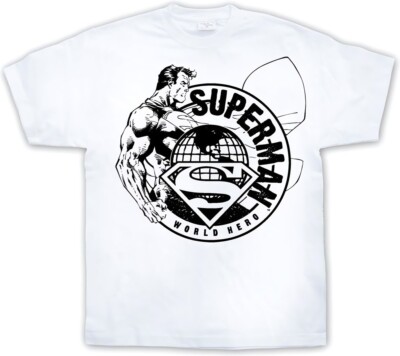 Superman World Hero Sketch White