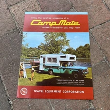 Orig 1967 Camp Mate Truck Camper Sales Brochure Travel Equipment Corp RV Dodge