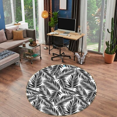 3D Black Leaf ZHUA854 Game Non Slip Rug Mat Photo Carpet Zoe