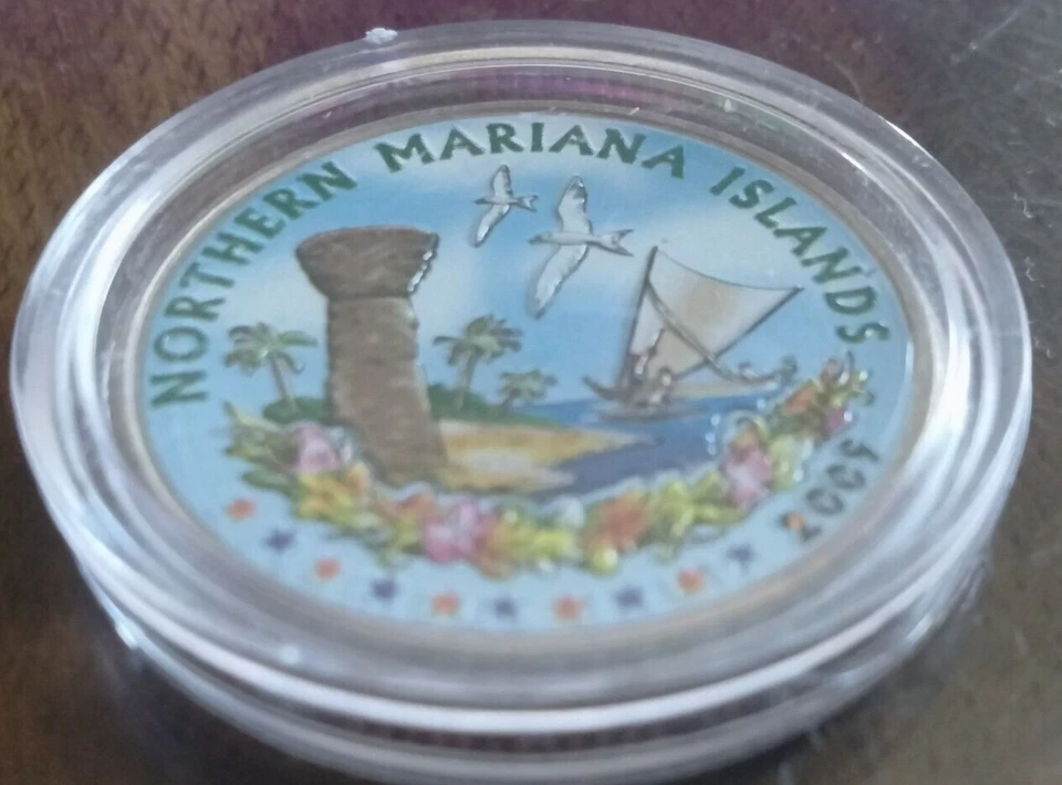 2009 Colored Territory Quarter From Northern Mariana Islands - Image 3 of 3