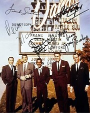 FRANK SINATRA & DEAN MARTIN & SAMMY DAVIS JR. Signed 8x10 RP Photo Rat Pack 2 !!