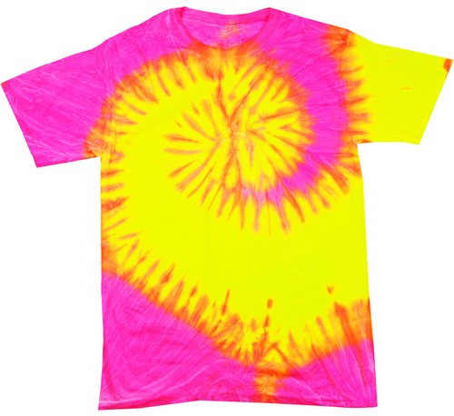 how to tie dye a neon yellow shirt