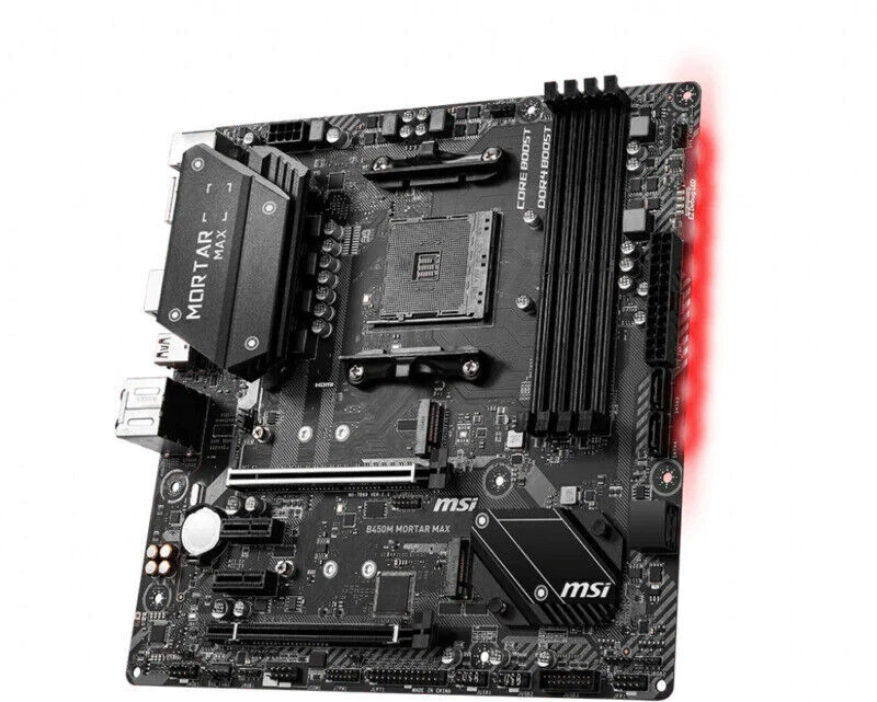 MSI B450M Mortar Max Motherboard AMD B450 Socket AM4 M ATX 4xDDR4