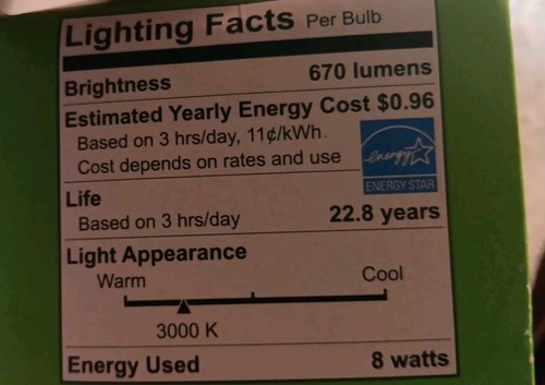 2 Greenlite BR30 LED Flood Light Bulbs 8W (65W) Dimmable - Picture 3 of 4