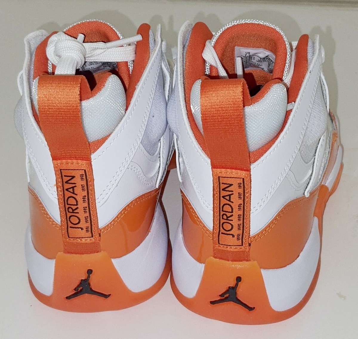 Nike Jordan Jumpman Two Trey - White - Starfish Orange - Woman US7