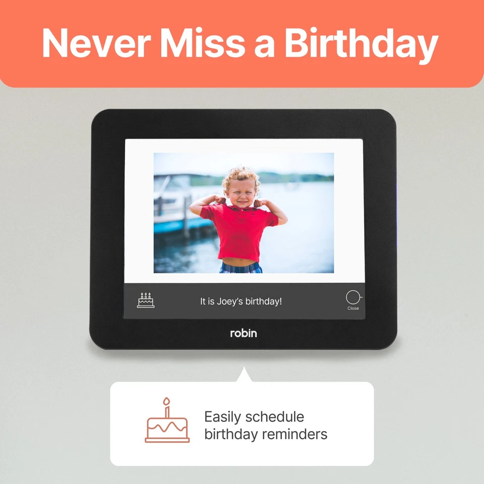 Robin Digital Clock Day Alarm Wall Clock Seniors Dementia Alzheimer's 2025 - Image 4 of 4