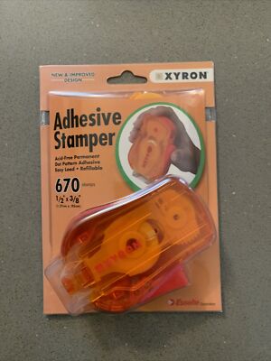 XYRON ADHESIVE STAMPER. 670 STAMPS. NEW Esselte