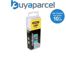 STANLEY 1-CT308T Flat Narrow Crown Staples 12mm CT308T (Pack 1000) STA1CT308T