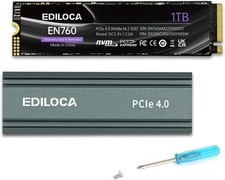 Ediloca EN760 1TB NVMe M.2 Gen4 SSD Heatsink 5000MB/s PS5 PC