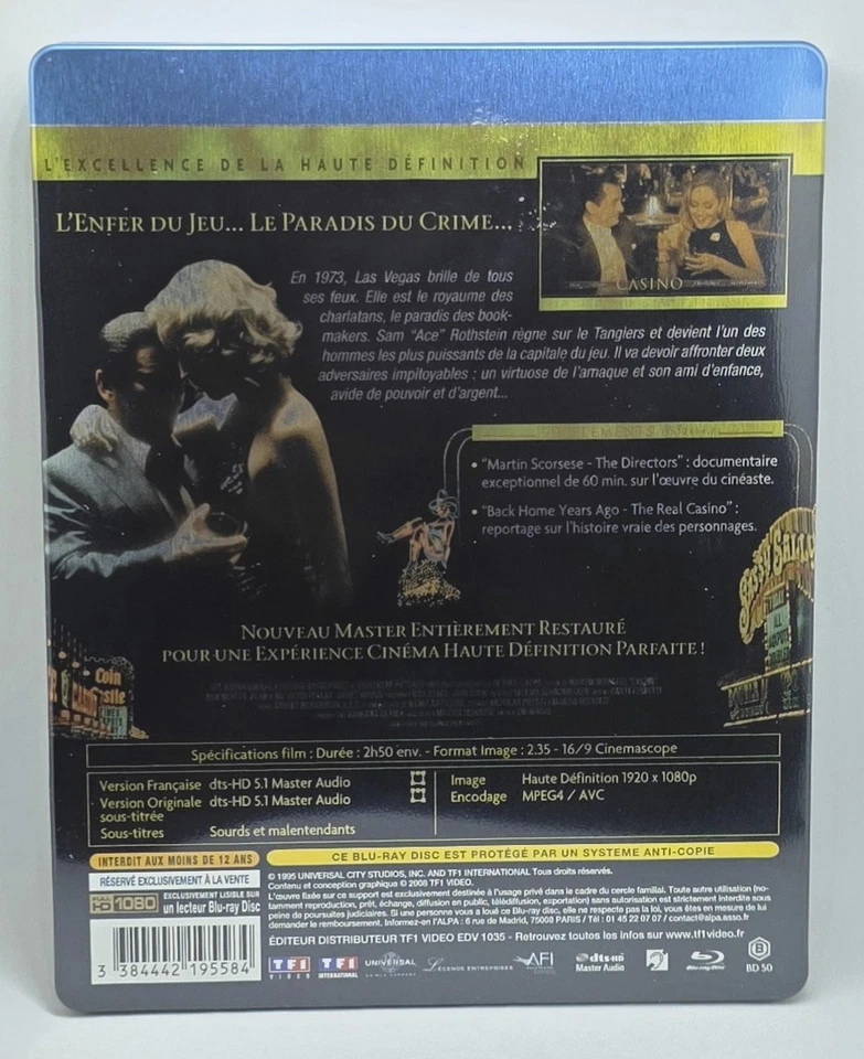 Casino (1995) - blu ray steelbook TF1 French Import - Image 2 of 4