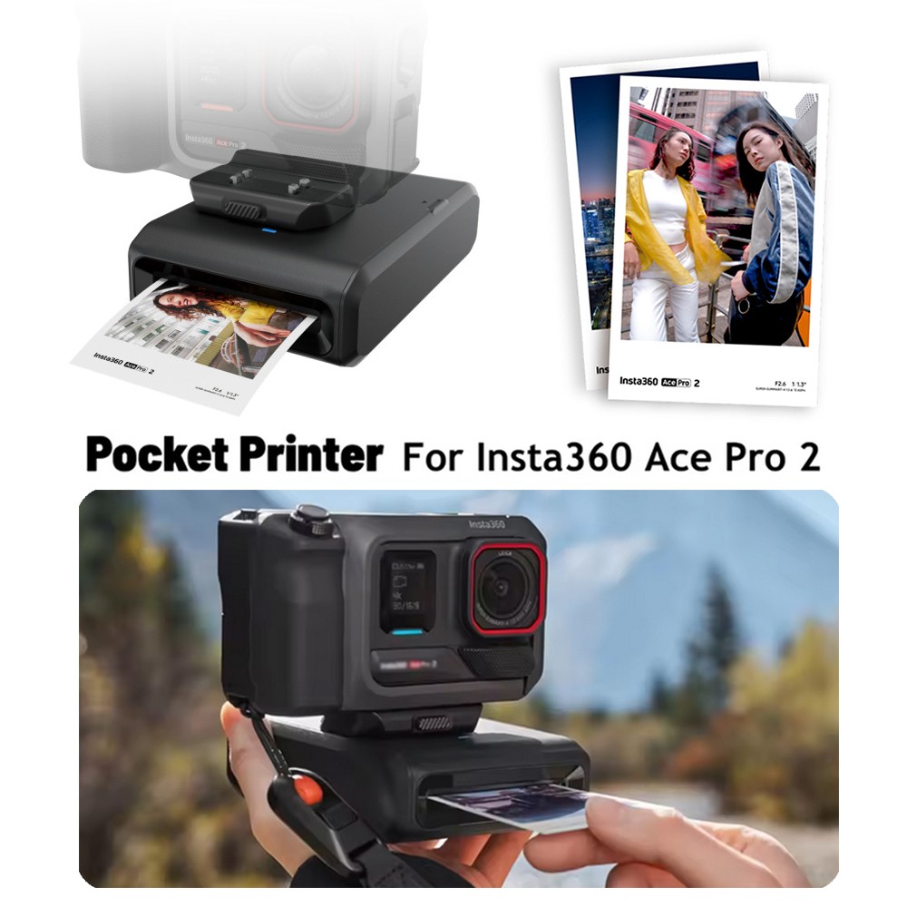 Instant Photo Printer For Insta360 Ace Pro2 Camera Pocket Printer