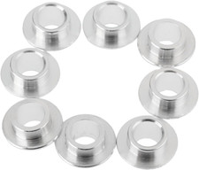 8-Pack Inline Skate Bearing Bushing Spacers for 8Mm Axles - Silver